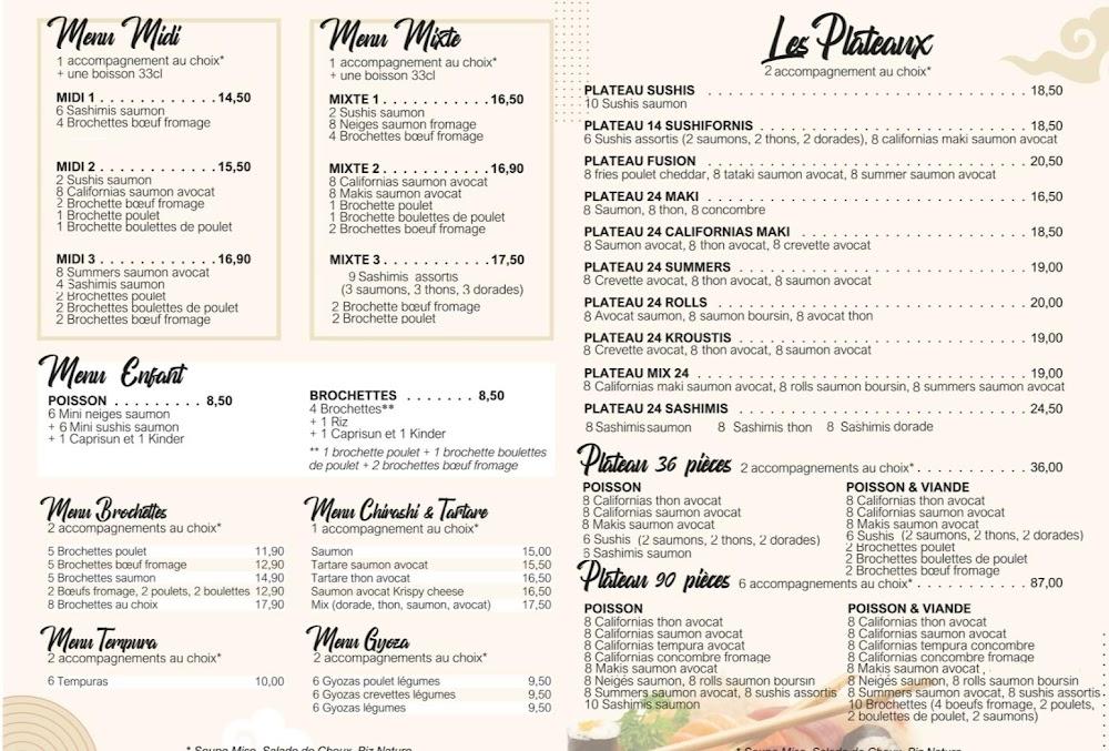 L'Atelier du Sushi Magny-en-Vexin - Menu Image 1